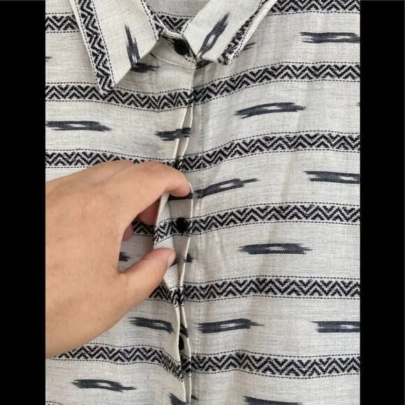 Alice & Olivia Isabelle Shirt linen Dress small - Picture 3 of 9